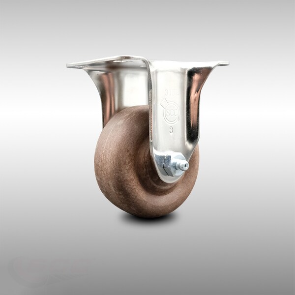 3 Inch 316SS High Temp Glass Filled Nylon Wheel Rigid Top Plate Caster SCC